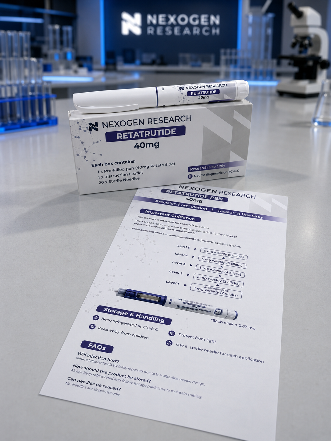Nexogen Research Retatrutide 40 mg product presentation